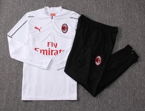 Survetement AC Milan 2018 2019 Blanc Noir