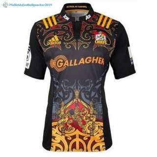 Maillot Rugby Chiefs Domicile 2017 2018 Noir Maillot Rugby Chiefs Domicile 2017 2018 Noir