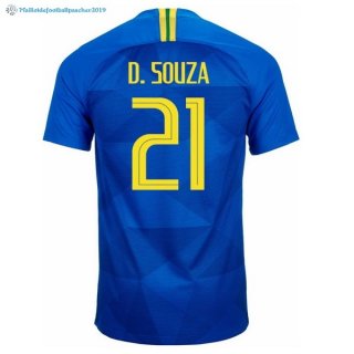 Maillot Brésil Exterieur D.Souza 2018 Bleu