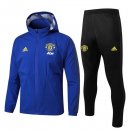 Coupe Vent Manchester United Ensemble Complet 2019 2020 Bleu Noir