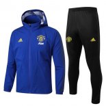 Coupe Vent Manchester United Ensemble Complet 2019 2020 Bleu Noir