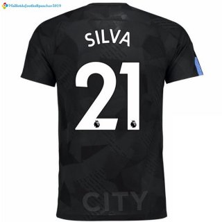 Maillot Manchester City Third Silva 2017 2018