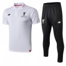 Polo Ensemble Complet Liverpool 2018 2019 Blanc Noir