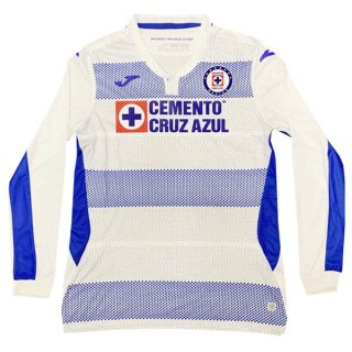 Maillot Cruz Bleu Exterieur ML 2020 2021 Blanc