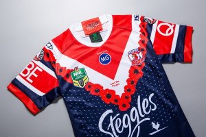 Maillot Sydney Roosters Anzac 2018 Bleu