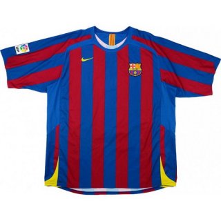 Thailande Maillot Barcelona Domicile Retro 2005 2006 Bleu Rouge