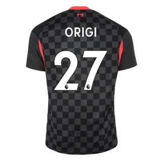 Maillot Liverpool NO.27 Origi Third 2020 2021 Noir Maillot Liverpool NO.27 Origi Third 2020 2021 Noir