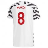 Maillot Manchester United NO.8 Mata Third 2020 2021 Blanc