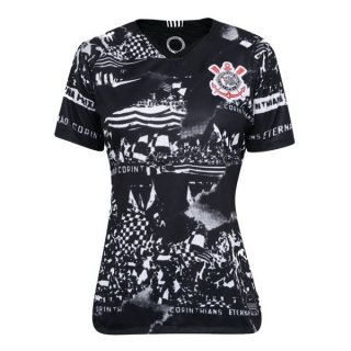 Thailande Maillot Corinthians Paulista Third Femme 2019 2020 Noir