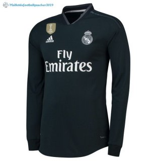 Maillot Real Madrid Exterieur ML 2018 2019 Noir Maillot Real Madrid Exterieur ML 2018 2019 Noir