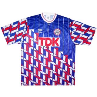 Maillot Ajax Exterieur Retro 1990 1991 Bleu Maillot Ajax Exterieur Retro 1990 1991 Bleu