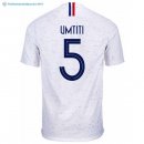 Maillot France Exterieur Umtiti 2018 Blanc