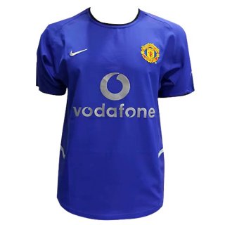 Maillot Manchester United Exterieur Retro 2002 2003 Bleu