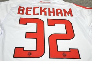 Maillot AC Milan Beckham Exterieur ML NO.32 Retro 2008/09 Blanc