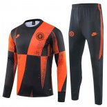 Survetement Chelsea Noir Orange 2019 2020