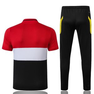Polo Manchester United Ensemble Complet 2019 2020 Rouge Blanc Noir