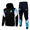 Sweat Shirt Capuche Marseille 2022 Noir Bleu