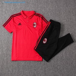 Polo AC Milan Ensemble Complet 2017 2018 Rouge