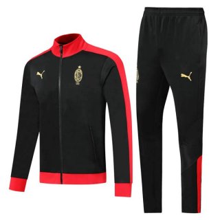 Survetement AC Milan 2019 2020 Noir Rouge Jaune