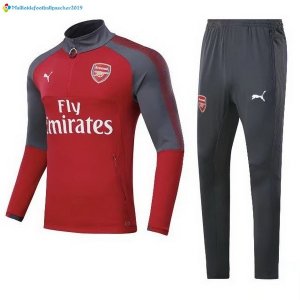 Survetement Arsenal 2017 2018 Rouge Marine Gris