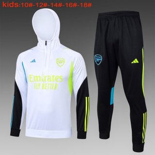 Enfant Sweat Shirt Capuche Arsenal 2024 Blanc 2