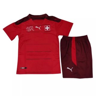 Maillot Suisse Domicile Enfant 2021 Rouge