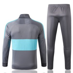 Survetement Barcelona 2019 2020 Gris Clair Vert