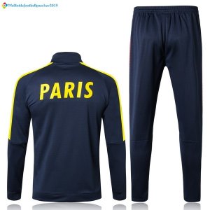 Survetement Paris Saint Germain 2017 2018 Bleu Jaune