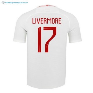 Maillot Angleterre Domicile Livermore 2018 Blanc Maillot Angleterre Domicile Livermore 2018 Blanc