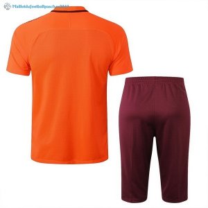 Maillot Entrainement Barcelona Ensemble Complet 2018 2019 Orange