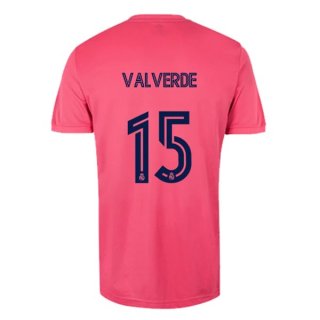 Maillot Real Madrid Exterieur NO.15 Valverde 2020 2021 Rose