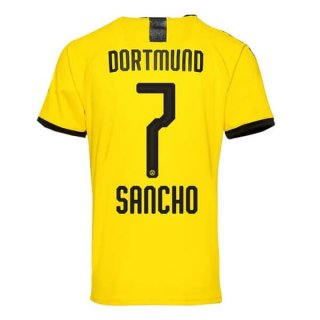 Thailande Maillot Borussia Dortmund NO.7 Sancho Domicile 2019 2020 Jaune Thailande Maillot Borussia Dortmund NO.7 Sancho Domicile 2019 2020 Jaune