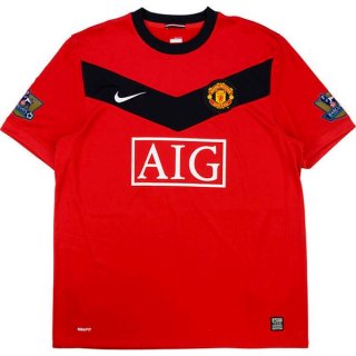 Thailande Maillot Manchester United Domicile Retro 2009 2010 Rouge