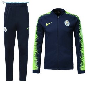 Survetement Manchester City 2018 2019 Bleu Vert