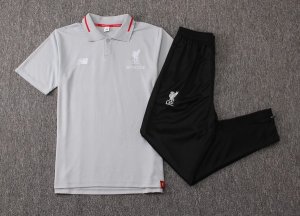 Polo Ensemble Complet Liverpool 2018 2019 Gris Noir