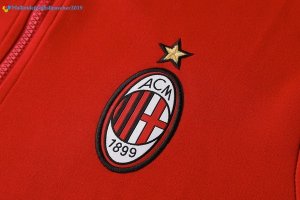 Survetement AC Milan 2017 2018 Rouge Marine