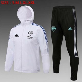 Coupe Vent Arsenal Ensemble Complet 2022 Blanc Noir Coupe Vent Arsenal Ensemble Complet 2022 Blanc Noir