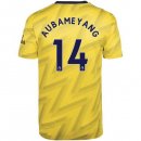 Maillot Arsenal NO.14 Aubameyang Exterieur 2019 2020 Jaune