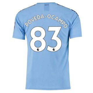 Maillot Manchester City NO.83 Poveda Ocampo Domicile 2019 2020 Bleu