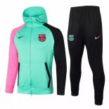 Sweat Shirt Capuche Barcelona 2020 2021 Vert Rose