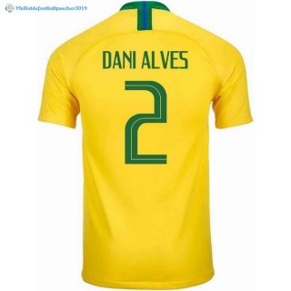 Maillot Brésil Domicile Dani Alves 2018 Jaune Maillot Brésil Domicile Dani Alves 2018 Jaune