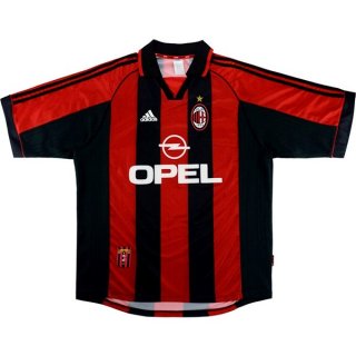 Thailande Maillot AC Milan Domicile Retro 1998 2000 Rouge