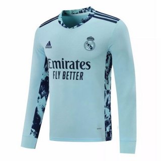 Thailande Maillot Real Madrid Domicile ML 2020 2021 Bleu