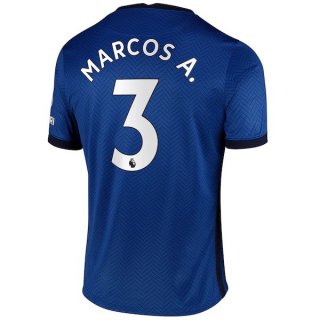 Maillot Chelsea NO.3 Marcos A. Domicile 2020 2021 Bleu Maillot Chelsea NO.3 Marcos A. Domicile 2020 2021 Bleu
