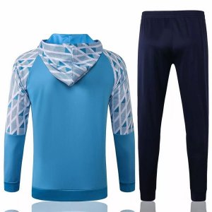 Sweat Shirt Capuche Marseille 2021 2022 Bleu Blanc