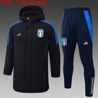 Doudoune Italie Ensemble Complet 2024 2025 Noir Doudoune Italie Ensemble Complet 2024 2025 Noir
