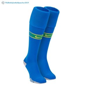 Chaussette Brésil Exterieur 2018 Bleu