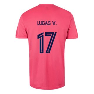 Maillot Real Madrid Exterieur NO.17 Lucas V. 2020 2021 Rose