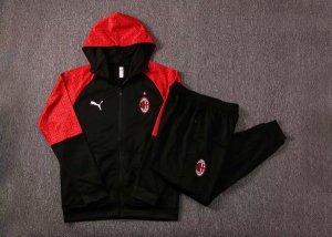 Sweat Shirt Capuche AC Milan 2021 2022 Rouge Noir