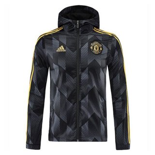 Coupe Vent Manchester United 2022 2023 Gris Noir Coupe Vent Manchester United 2022 2023 Gris Noir